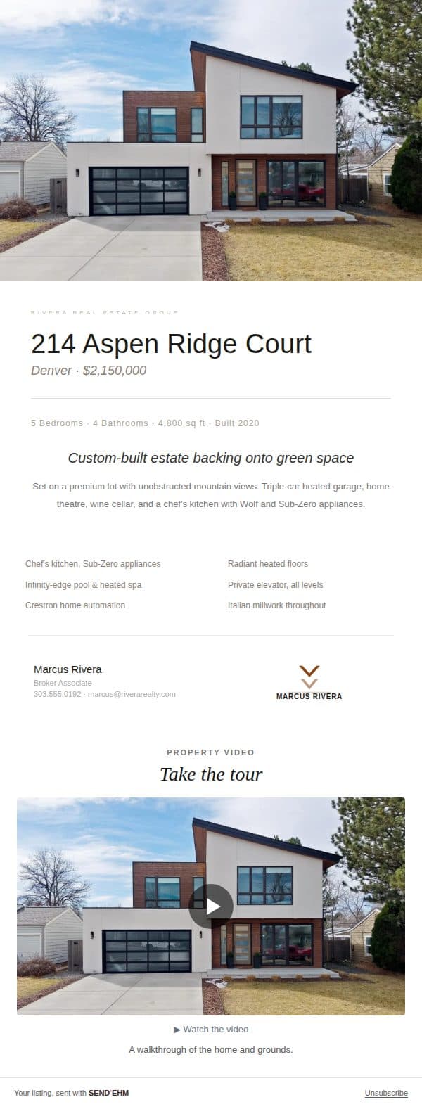 Fold real estate email template preview