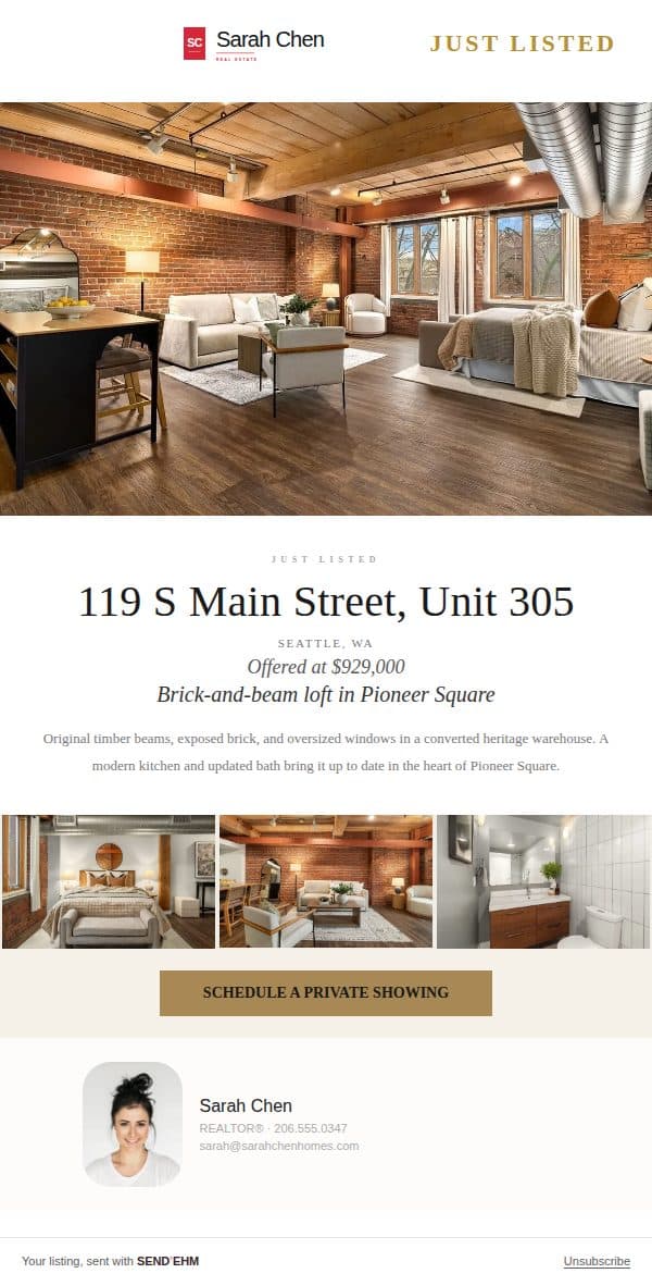 Gild real estate email template preview