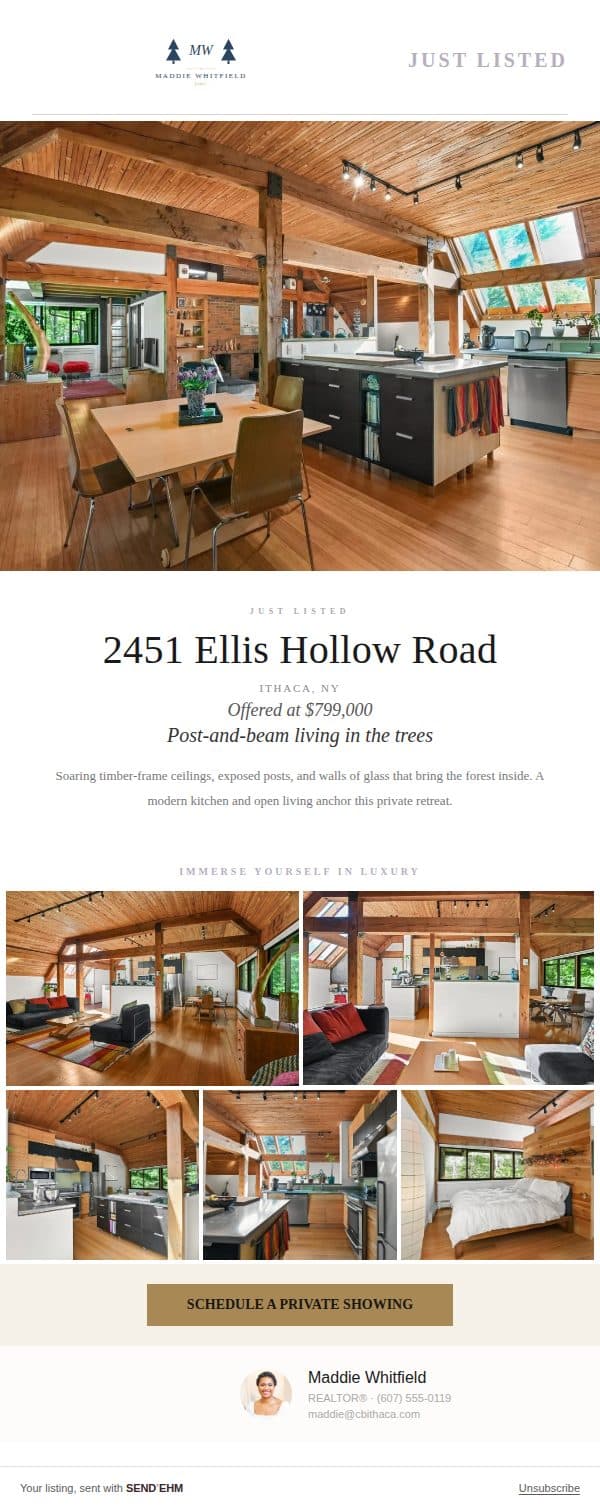 Quay real estate email template preview