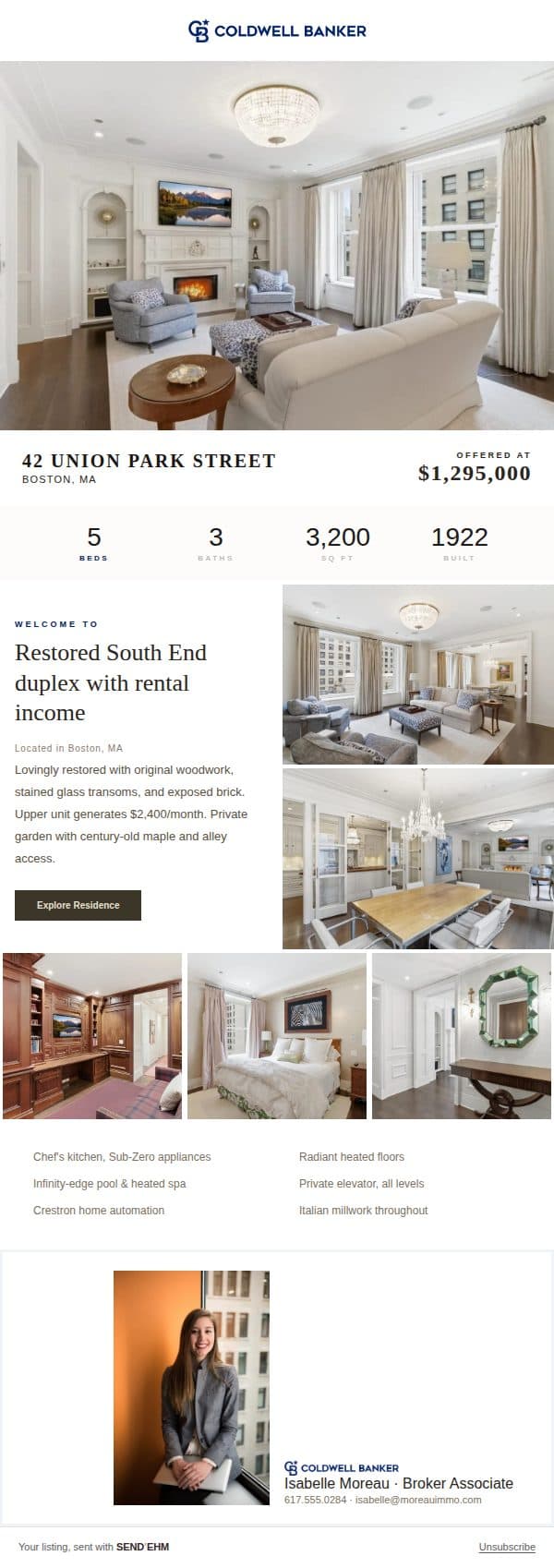 Vale real estate email template preview
